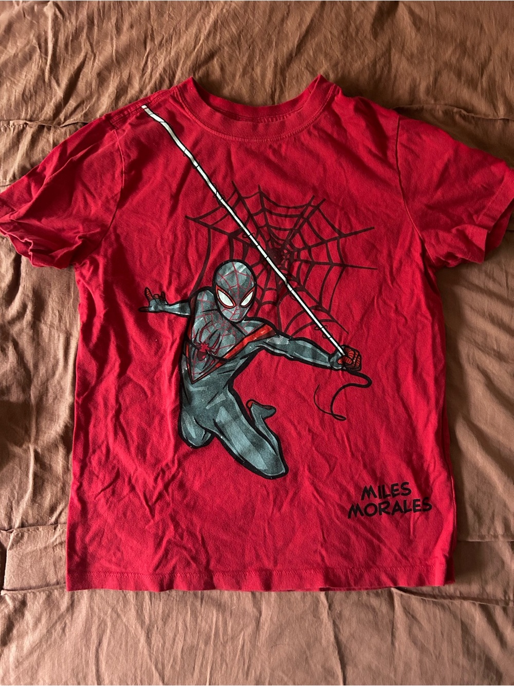 Red Miles Morales Spider-Man Graphic Tee